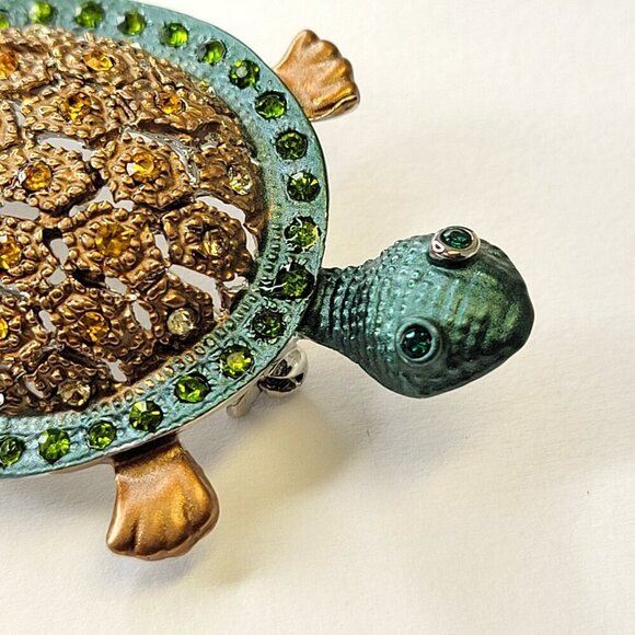Sea Turtle Brooch Pin Tortoise Brooch - Picture 8 of 10